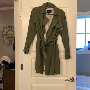 Army green trench coat